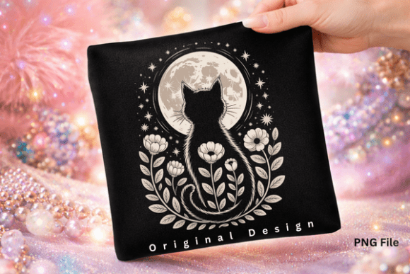 Download Moon Night Gothic Halloween Cat PNG - Premium Bundle
