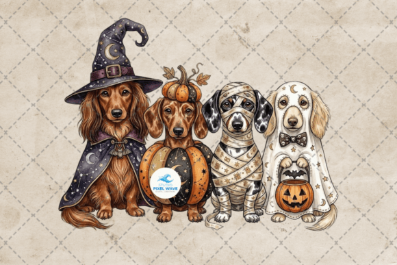 Download Funny Halloween Dogs Png - Premium Bundle