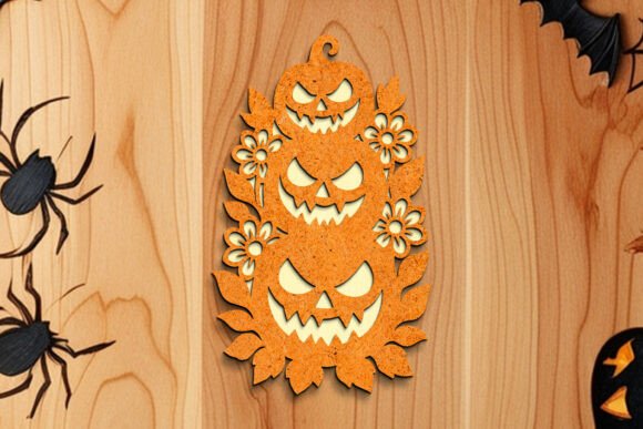 Download Stacked Flower Pumpkins Laser Cut SVG - Premium Resources