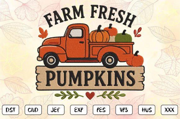 Download Farm Fresh Pumpkins Embroidery - Premium Resources